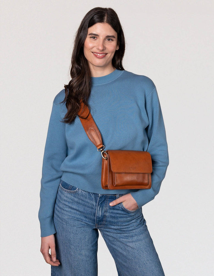 Harper Mini, Cognac Classic Leather