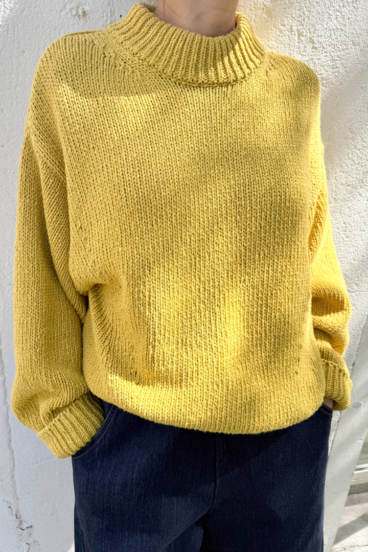 Zoe Cotton Sweater in Honey