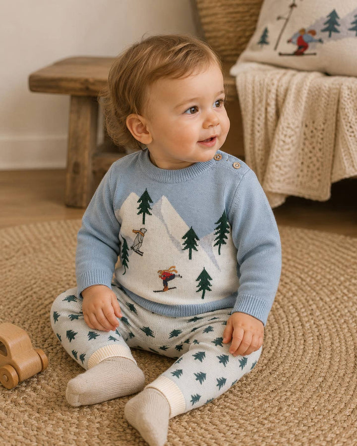 Ski Baby Pullover Sweater &amp; Pant Set