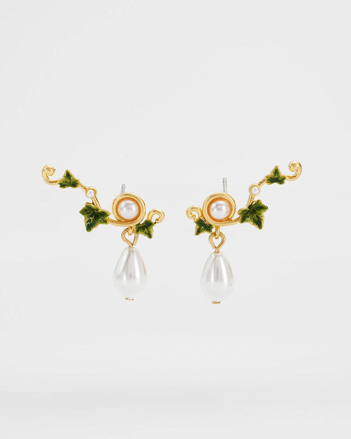 Ivy Pearl Climber Earrings