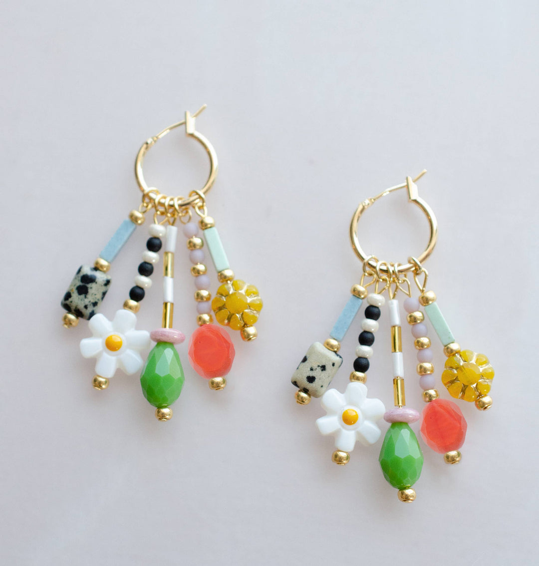 Della Beaded Charm Earrings