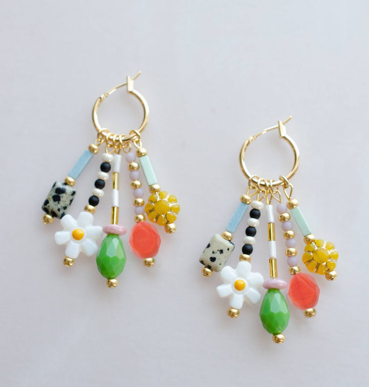 Della Beaded Charm Earrings