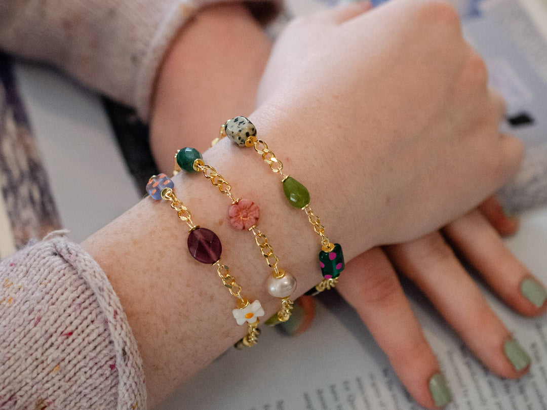 Gold Chain Charm Bracelet