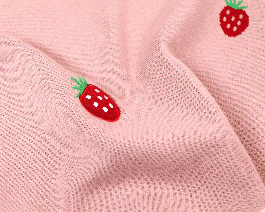 Strawberry Organic Cotton 3D Knit Baby Blanket