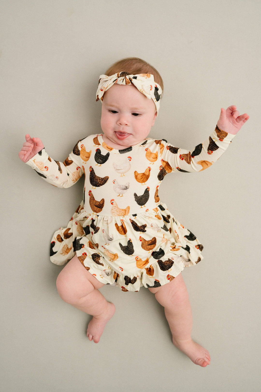 Backyard Chickens Bodysuit Bamboo Dress