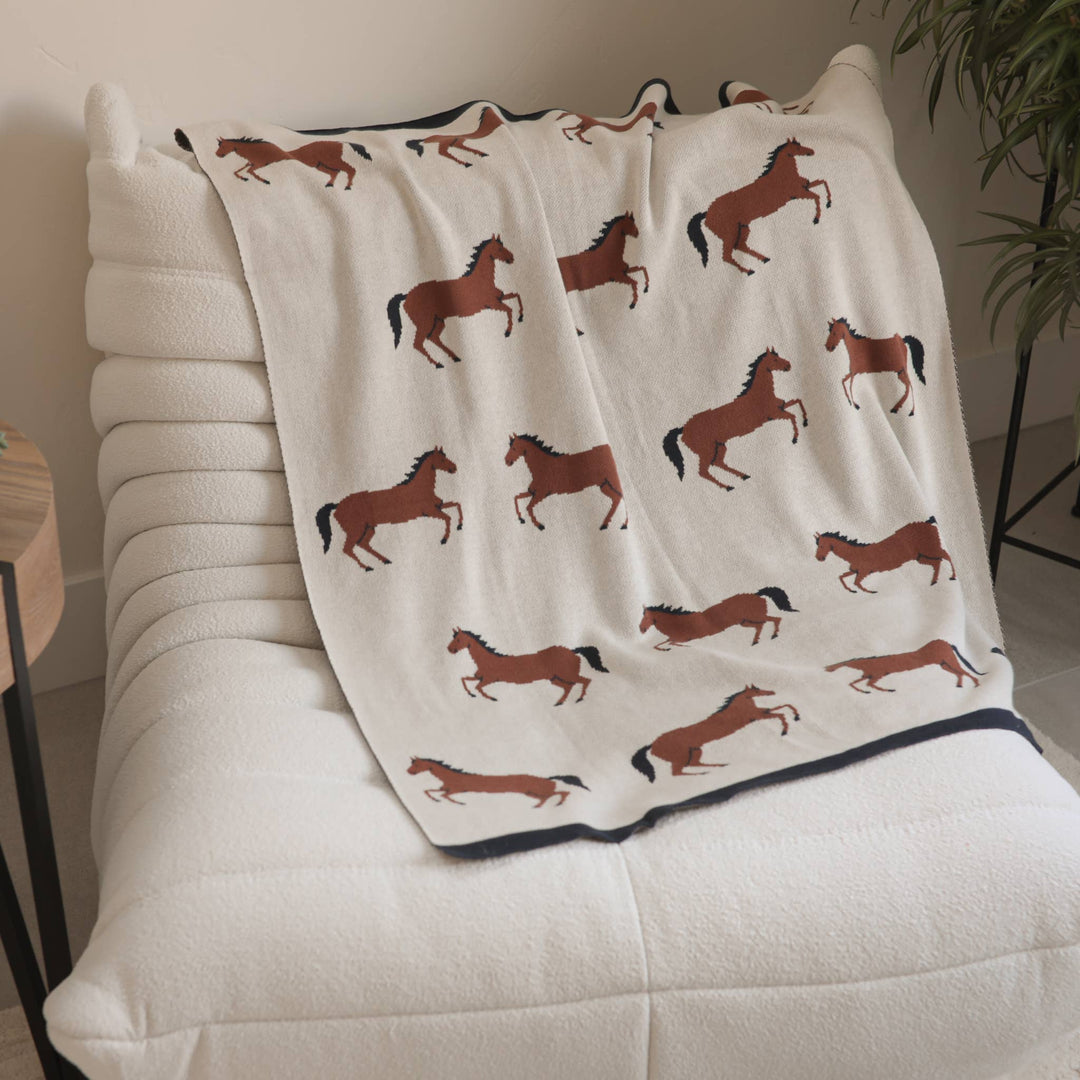 Horse Organic Cotton Baby Blanket