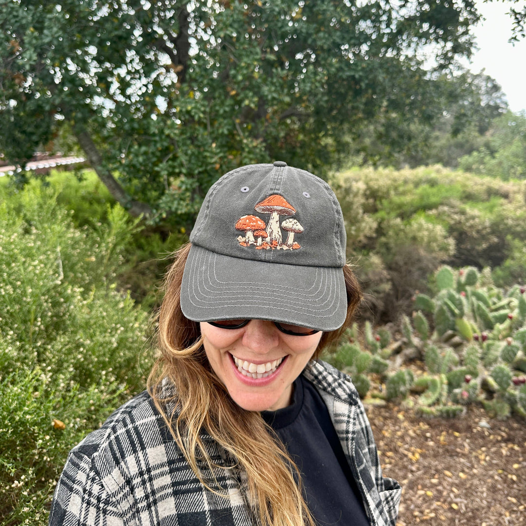 Mushroom Embroidered Baseball Cap