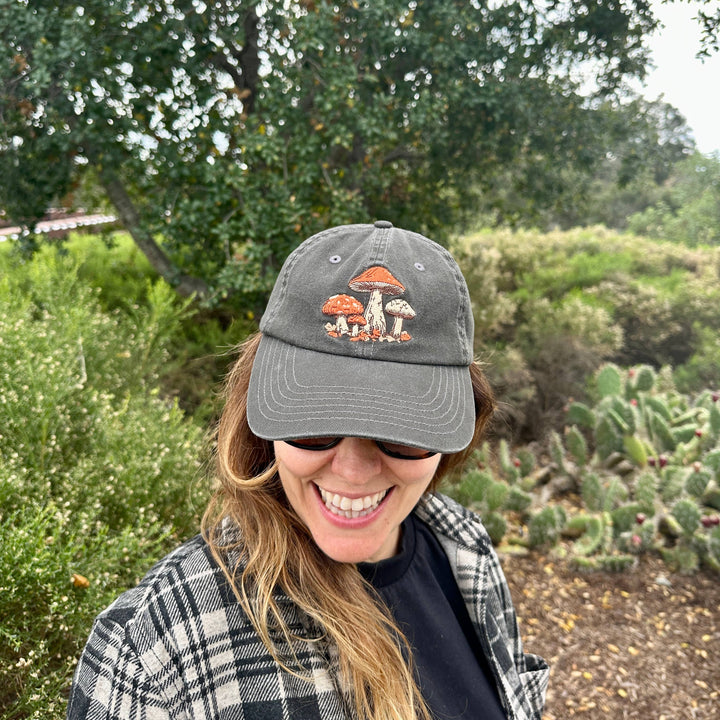 Mushroom Embroidered Baseball Cap