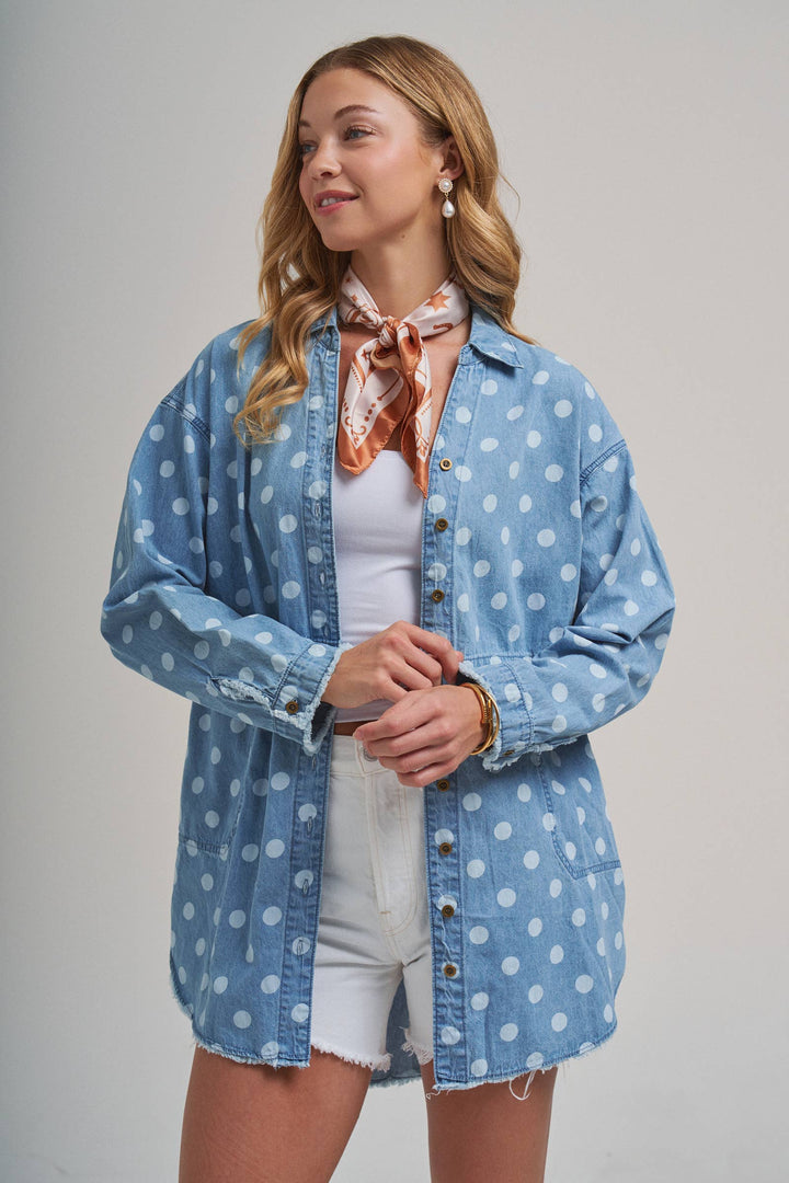 Polka Dot Button Down