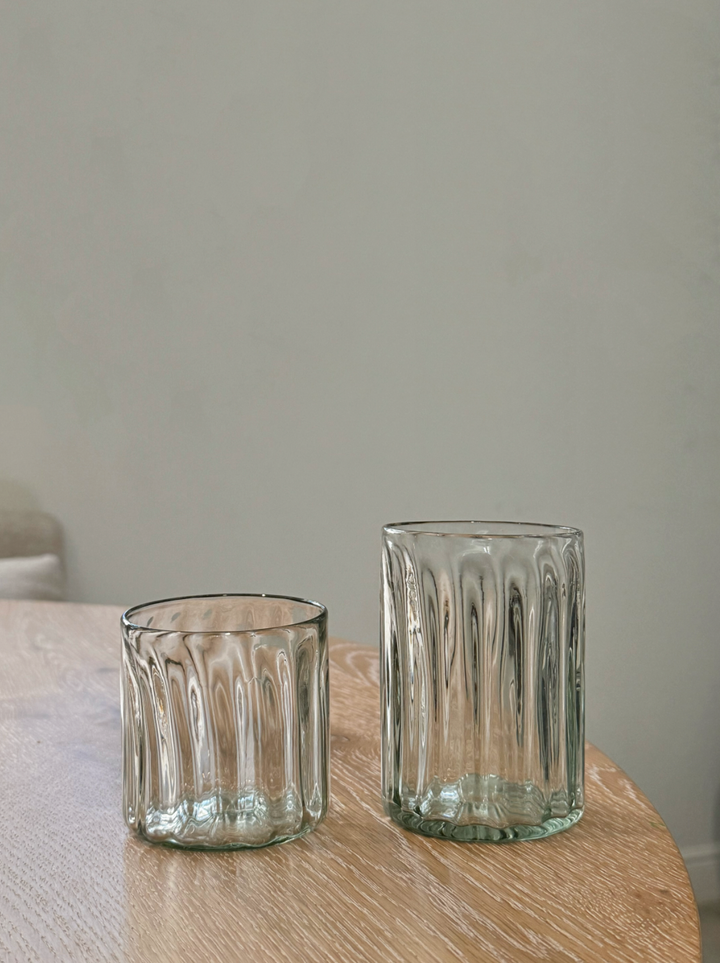 Handblown Fluted Tumbler, 2 Sizes