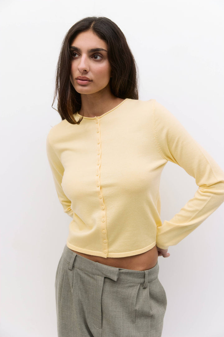 The Shea Cardigan In Yellow