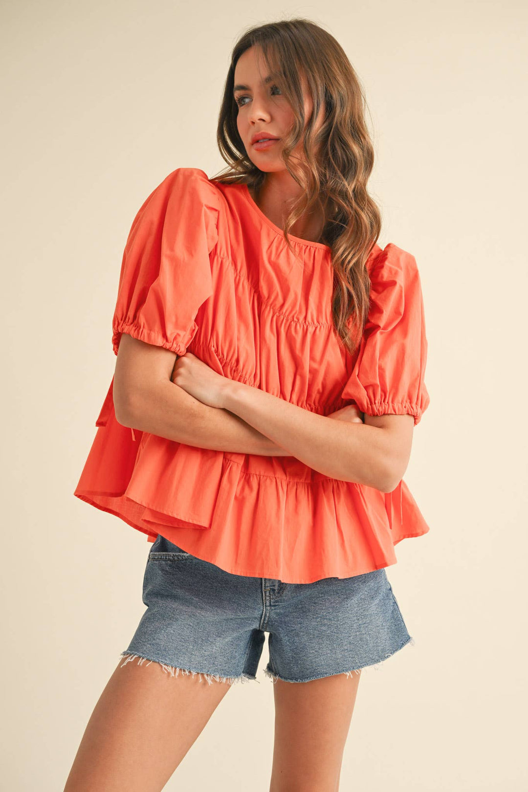 Tiered Puff Sleeve Top
