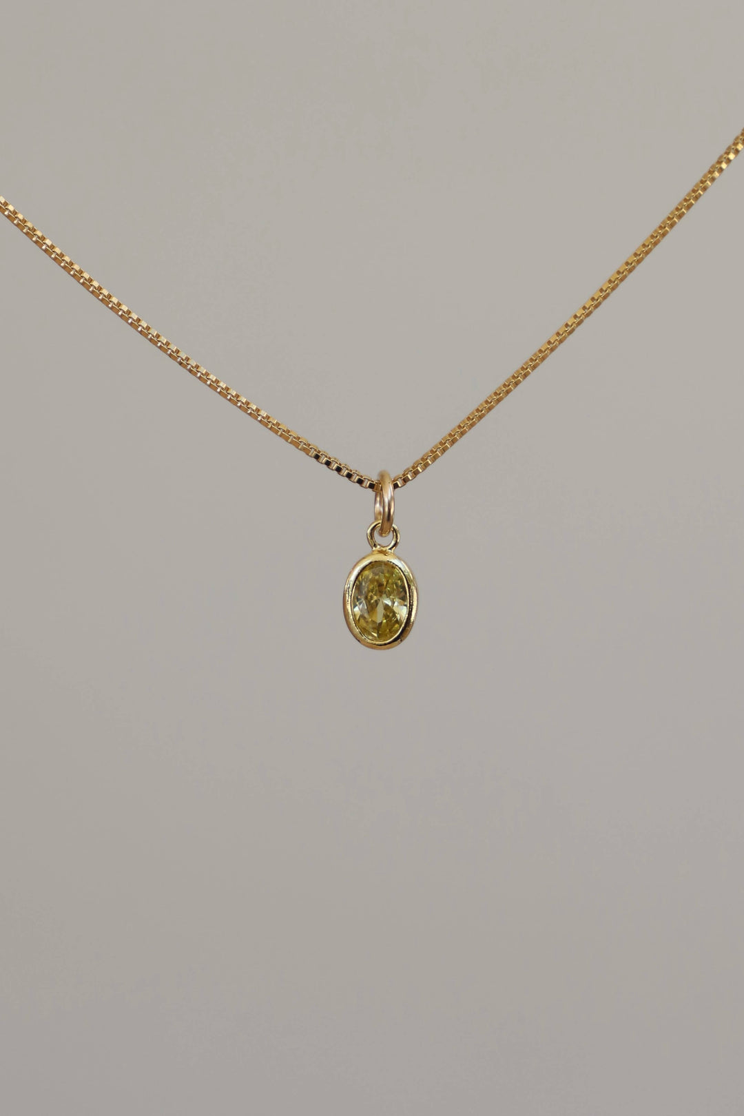 Oval Birthstone Charm