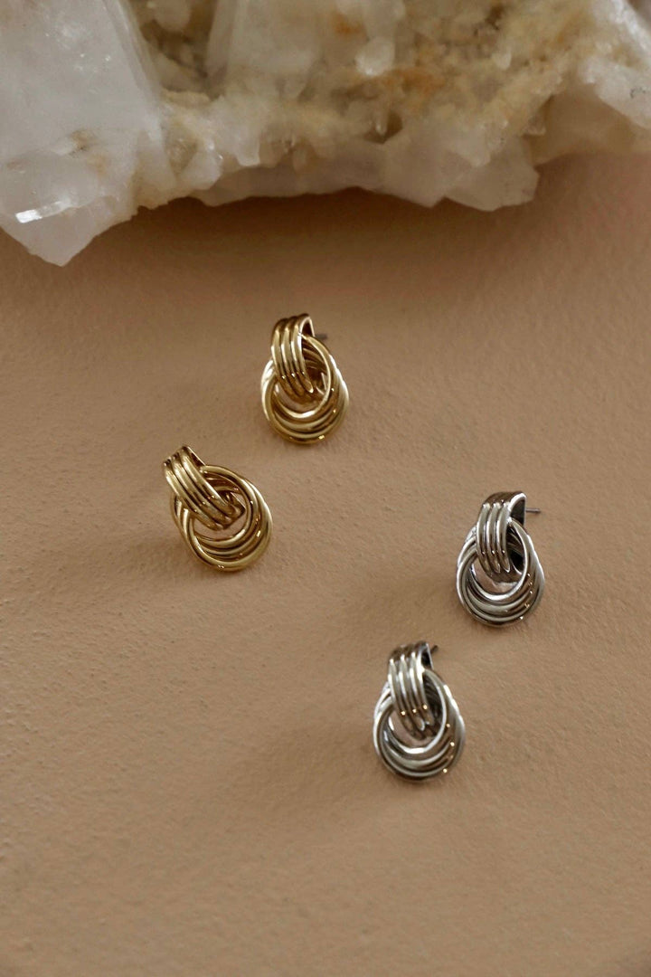 Trinity Knot Studs in Silver