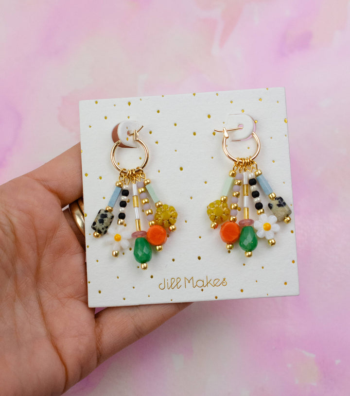 Della Beaded Charm Earrings