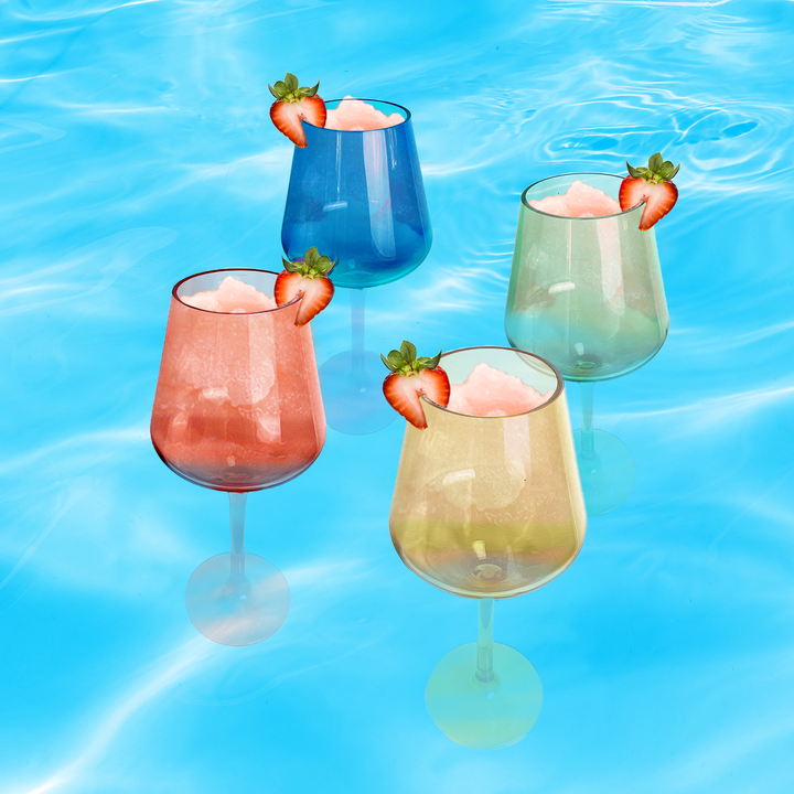 Green Shatterproof Wine Glass