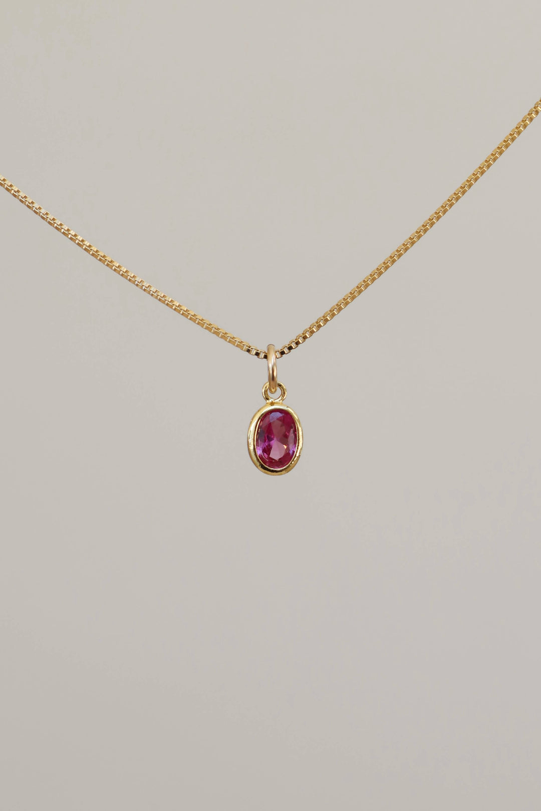 Oval Birthstone Charm