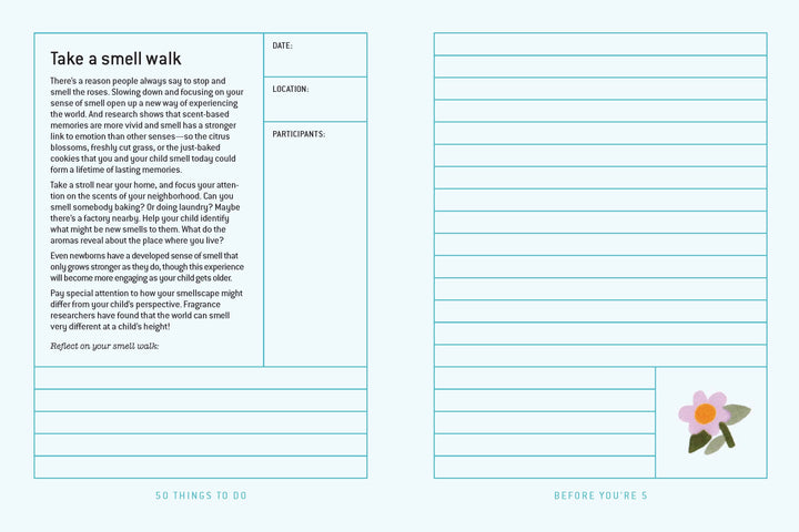 50 Things to Do Before You're 5 Journal