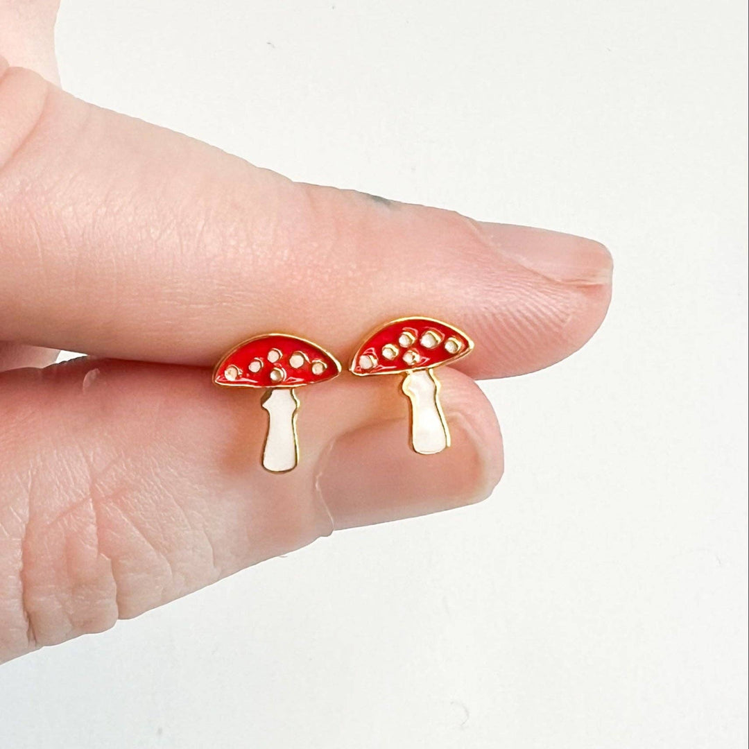 Mushroom Stud Earrings