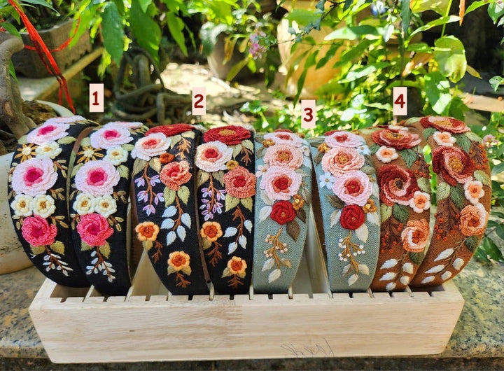 Spring 3D Embroidered Headband
