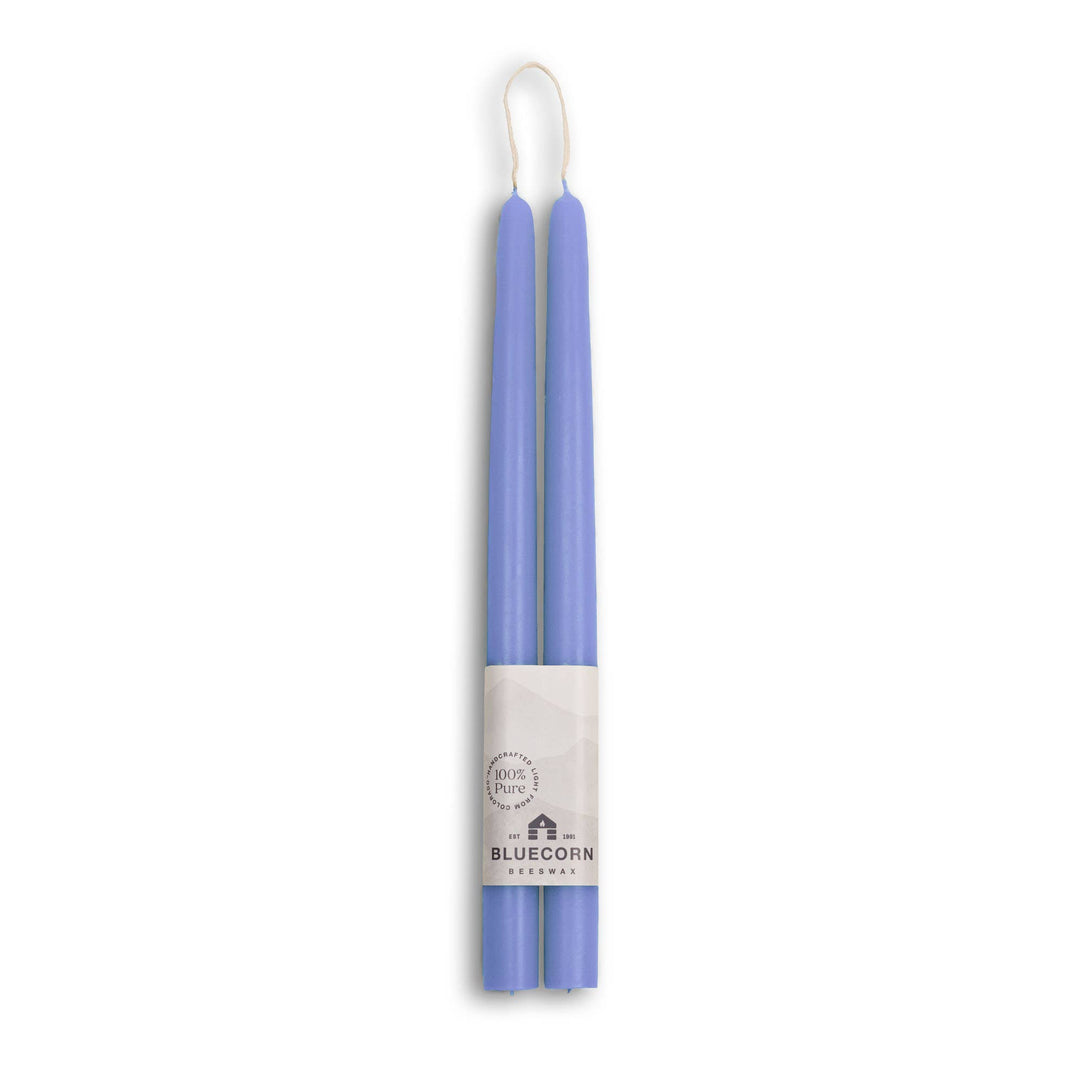 Sky Blue Beeswax Tapers, 3 Sizes