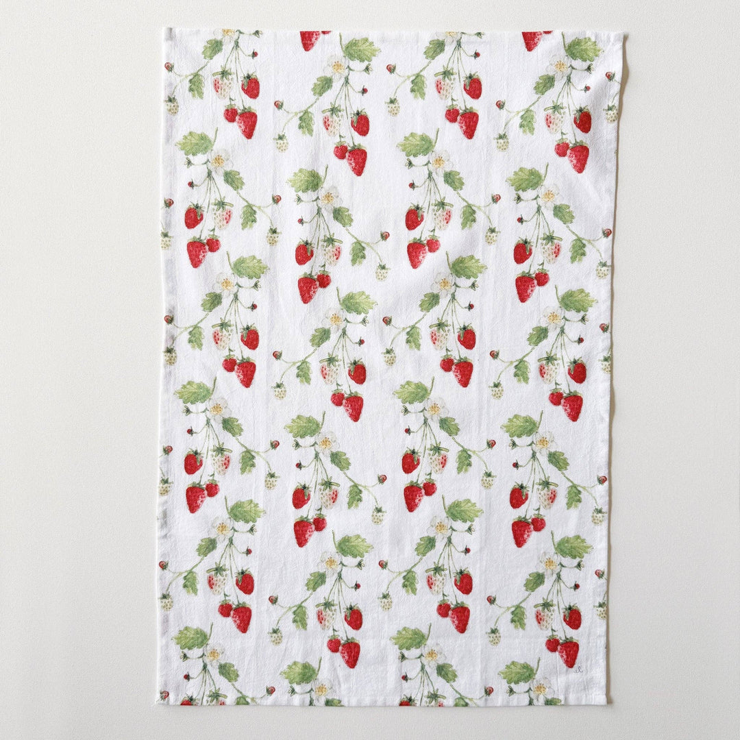 Strawberry tea towel