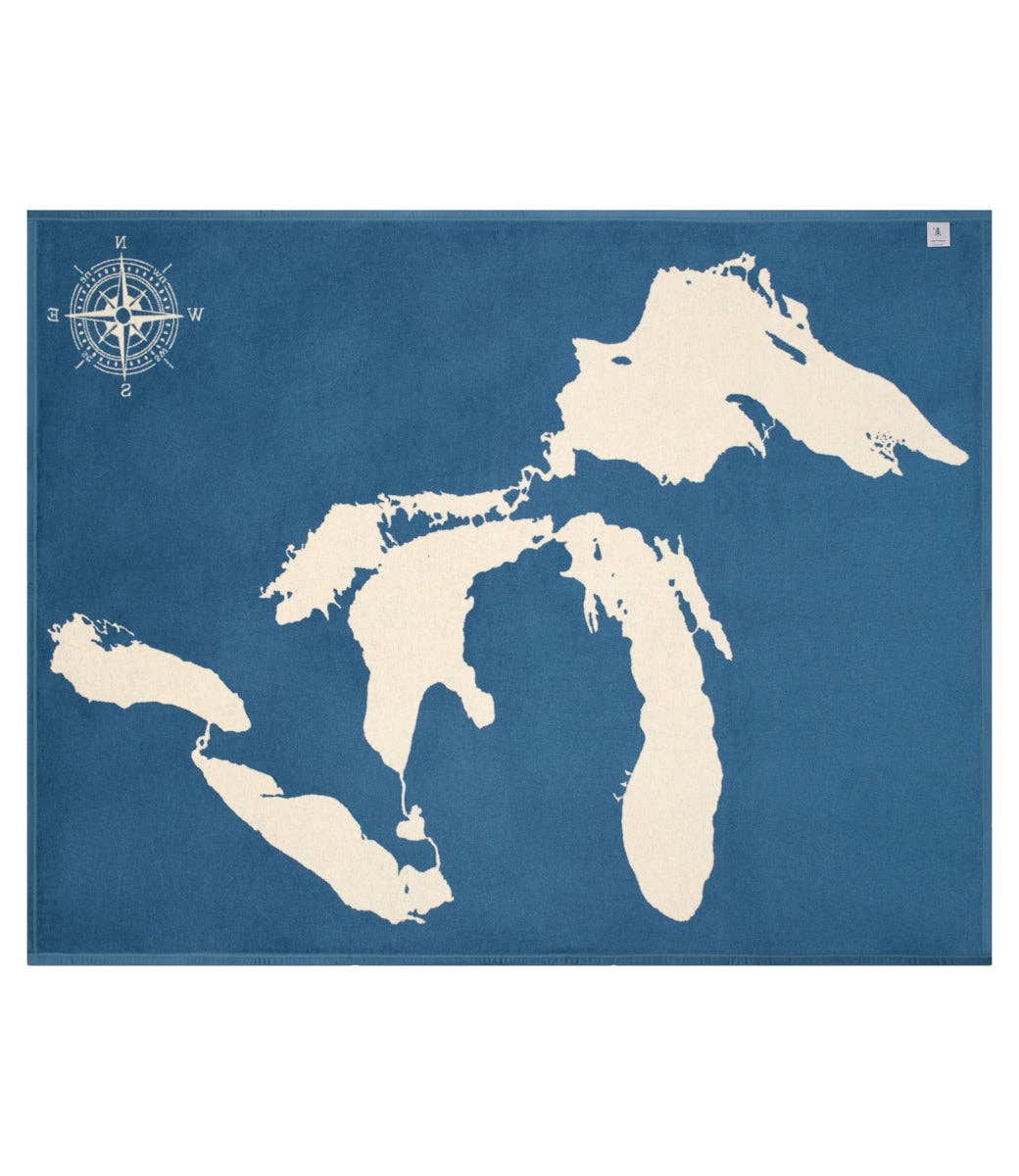 Great Lakes Map Blanket