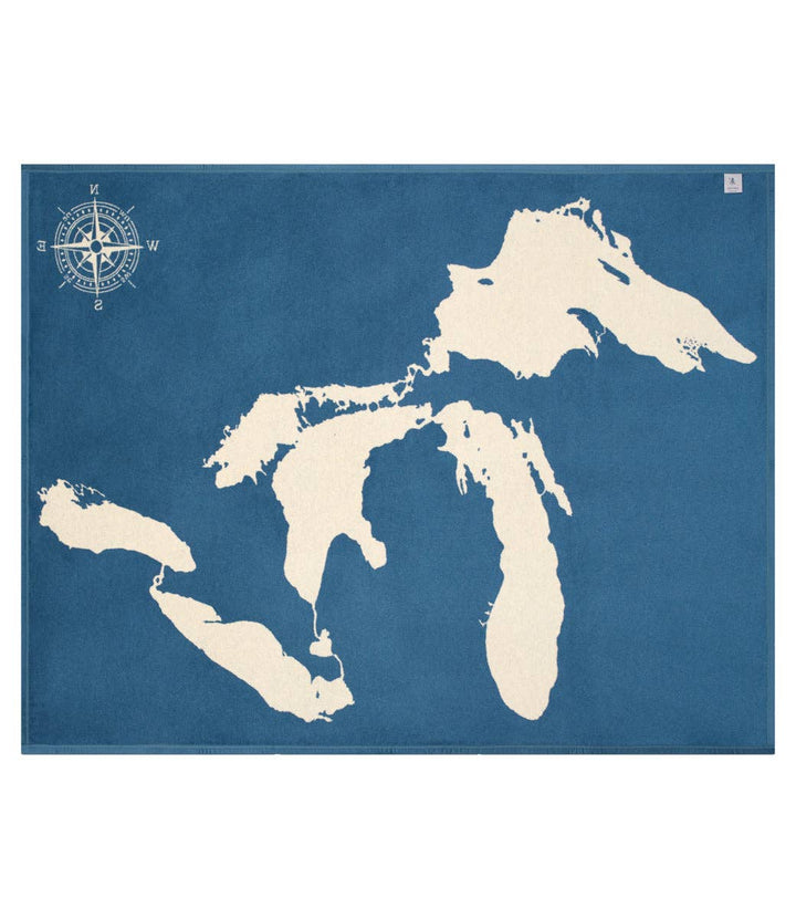 Great Lakes Map Blanket