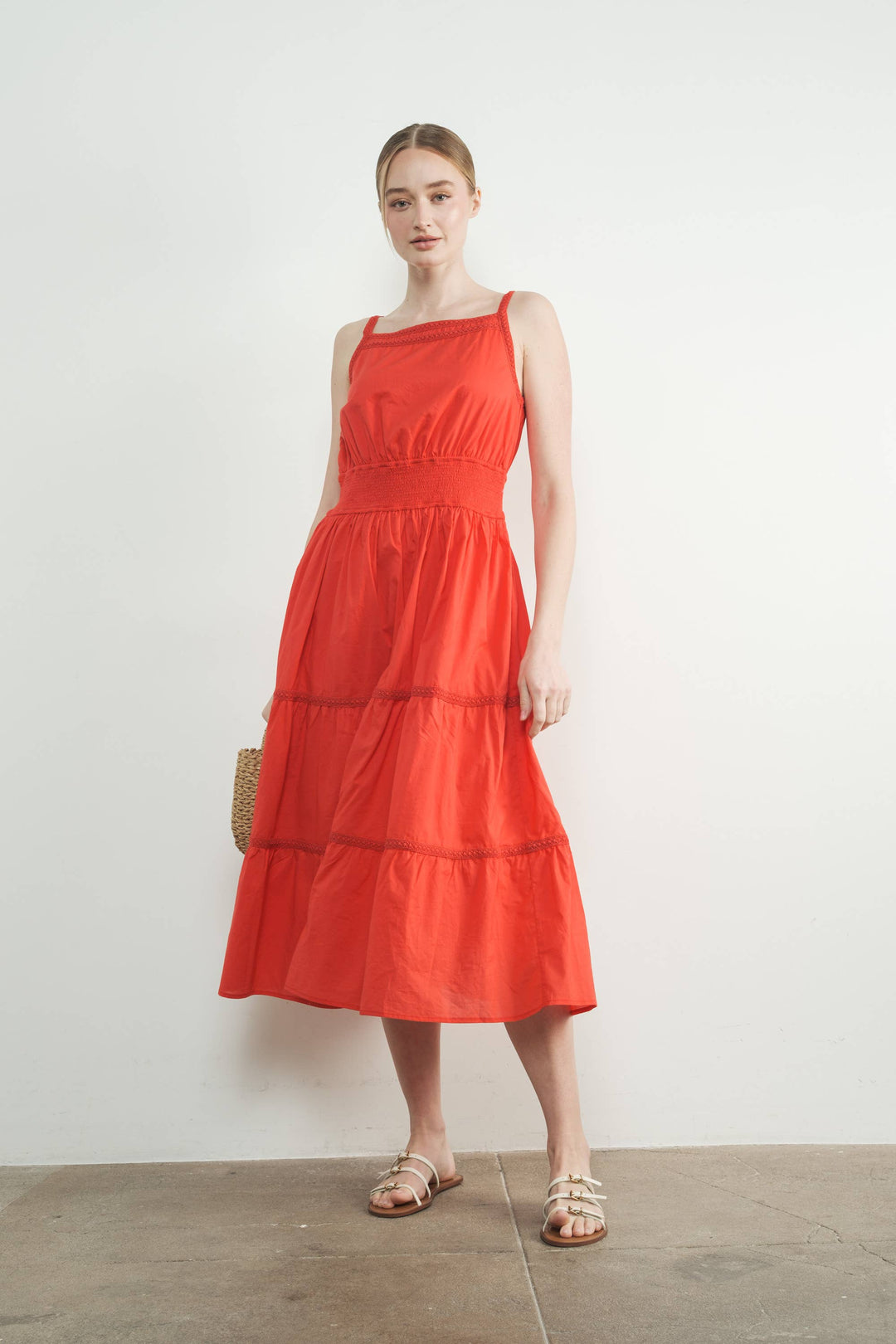 Poppy Lace Trim Dress