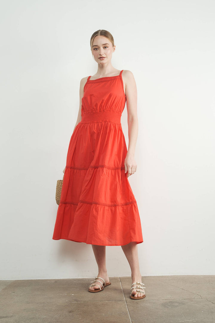 Poppy Lace Trim Dress