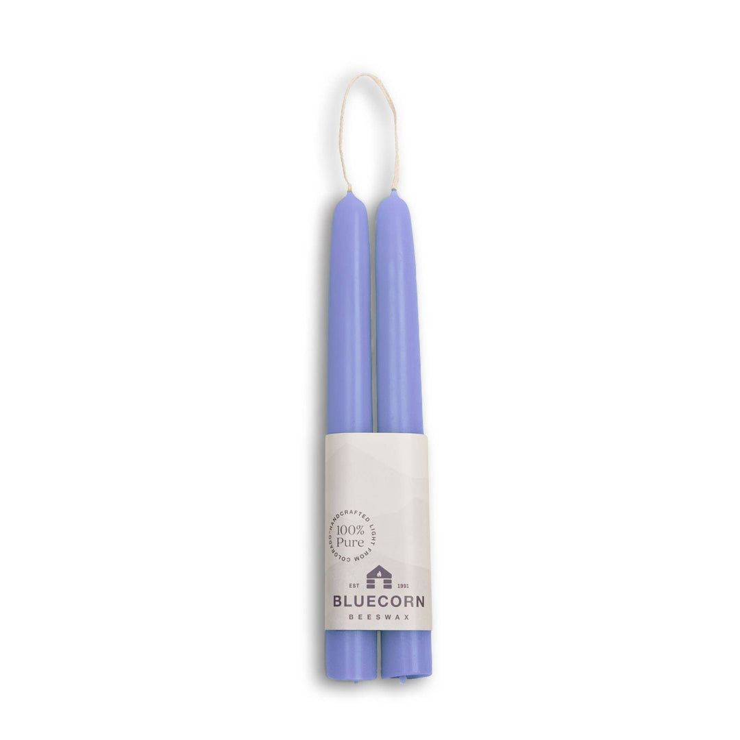 Sky Blue Beeswax Tapers, 3 Sizes