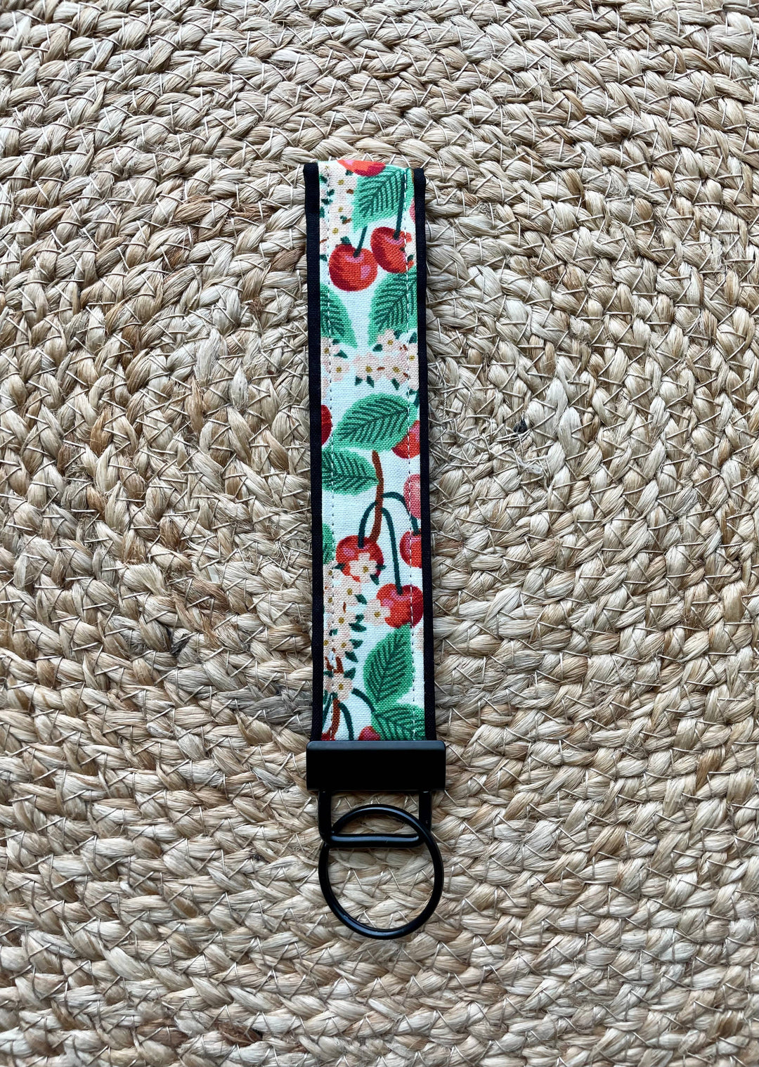 Rifle Paper Co. Black Cherry Blossom Keychain Wristlet