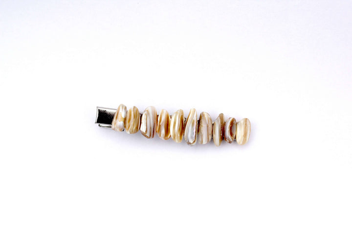 Silver Seashell Hair Clip