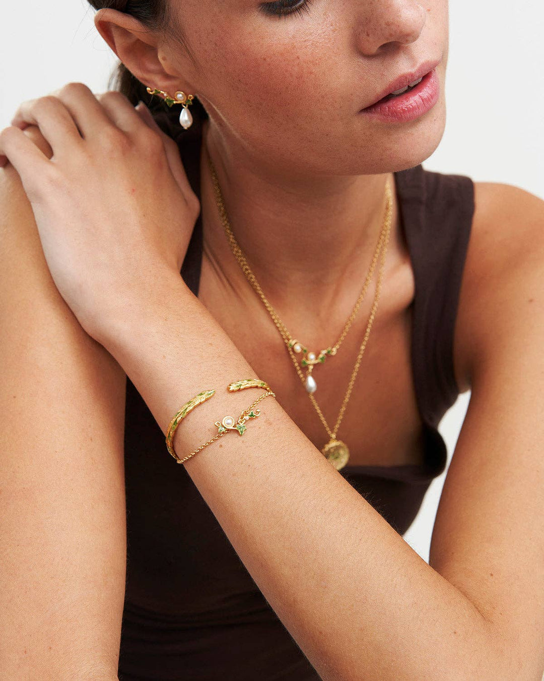 Ivy Pearl T-Bar Bracelet