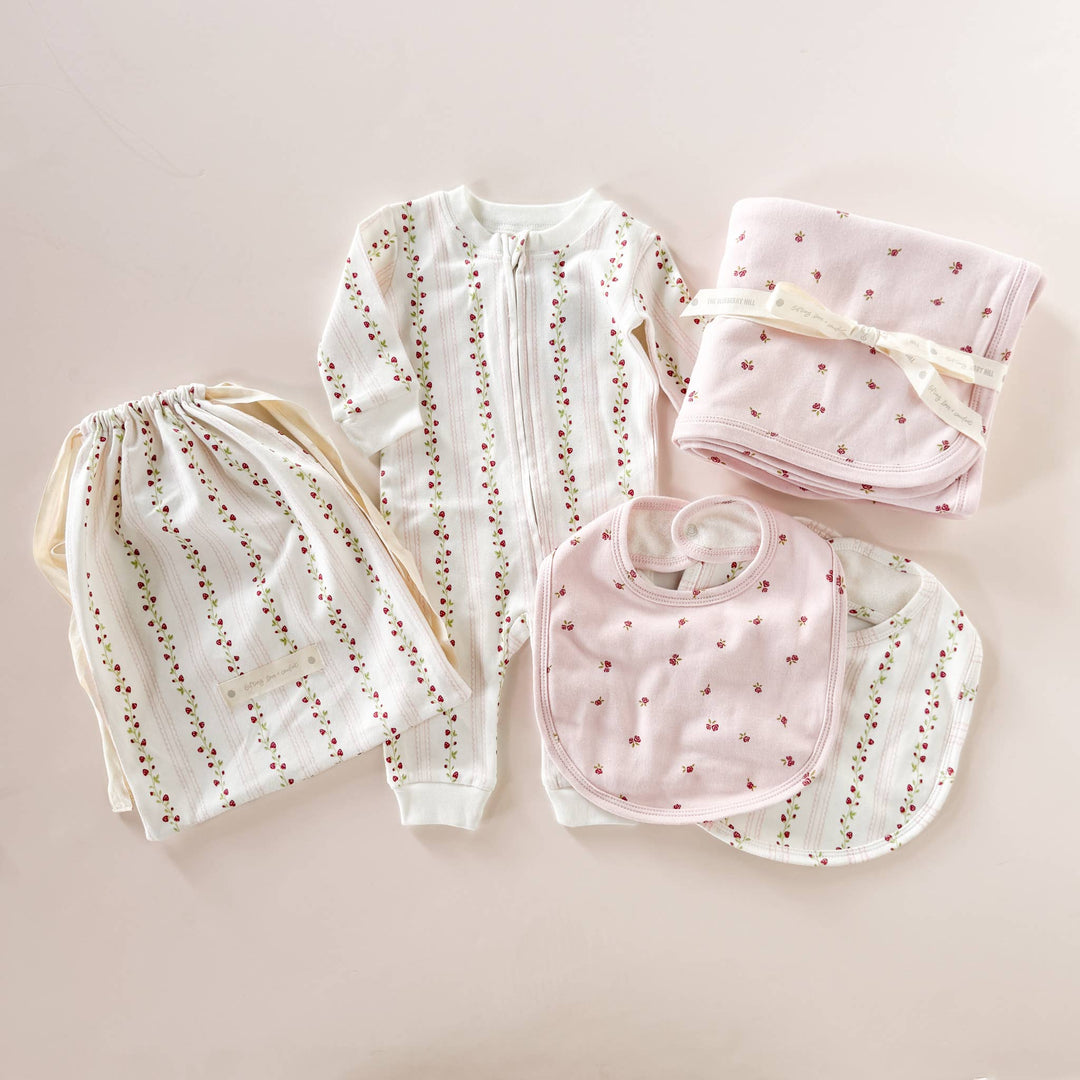Organic Cotton Pink Rose Swaddle