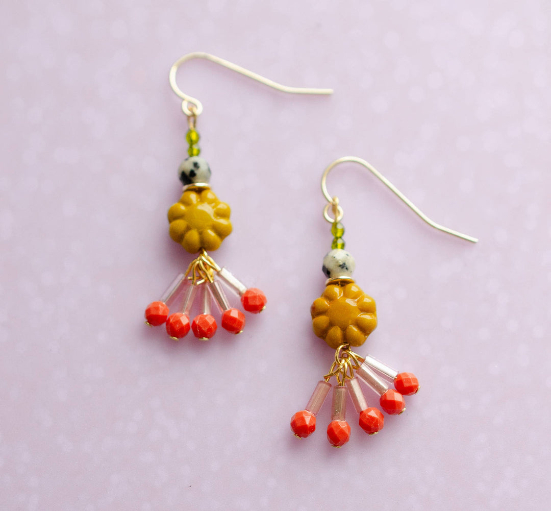 Marigold Gold Fill Dangle Earrings