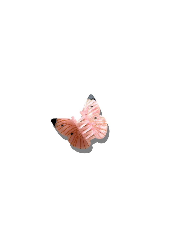 Pink Cabbage Butterfly Claw Clip
