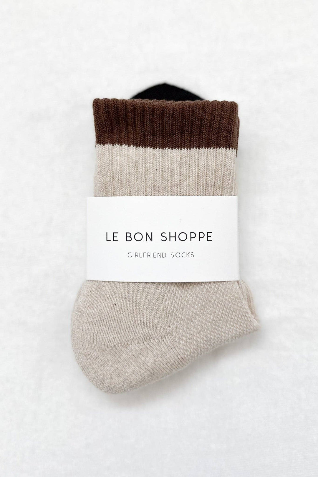 Color Block Girlfriend Socks in Black Coffee