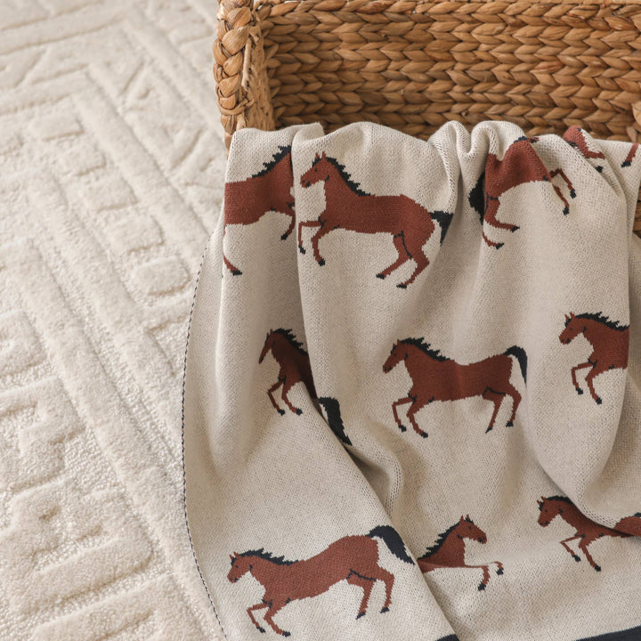 Horse Organic Cotton Baby Blanket