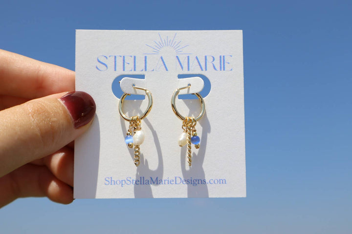 Blue Charm Earrings