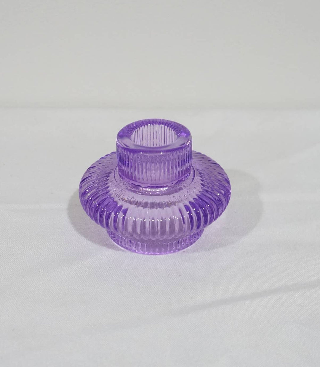 Taper or Tea Light Glass Candle Holder (Multiple Colors)