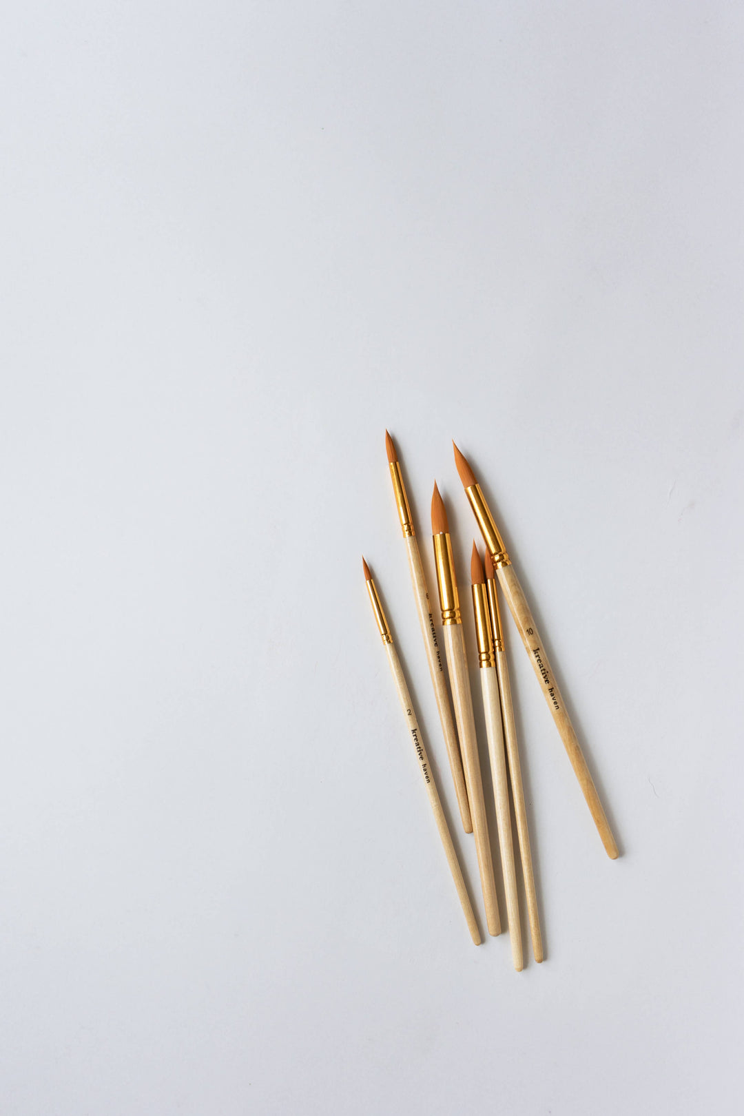 Round Tip Watercolor Brush Set -6 piece