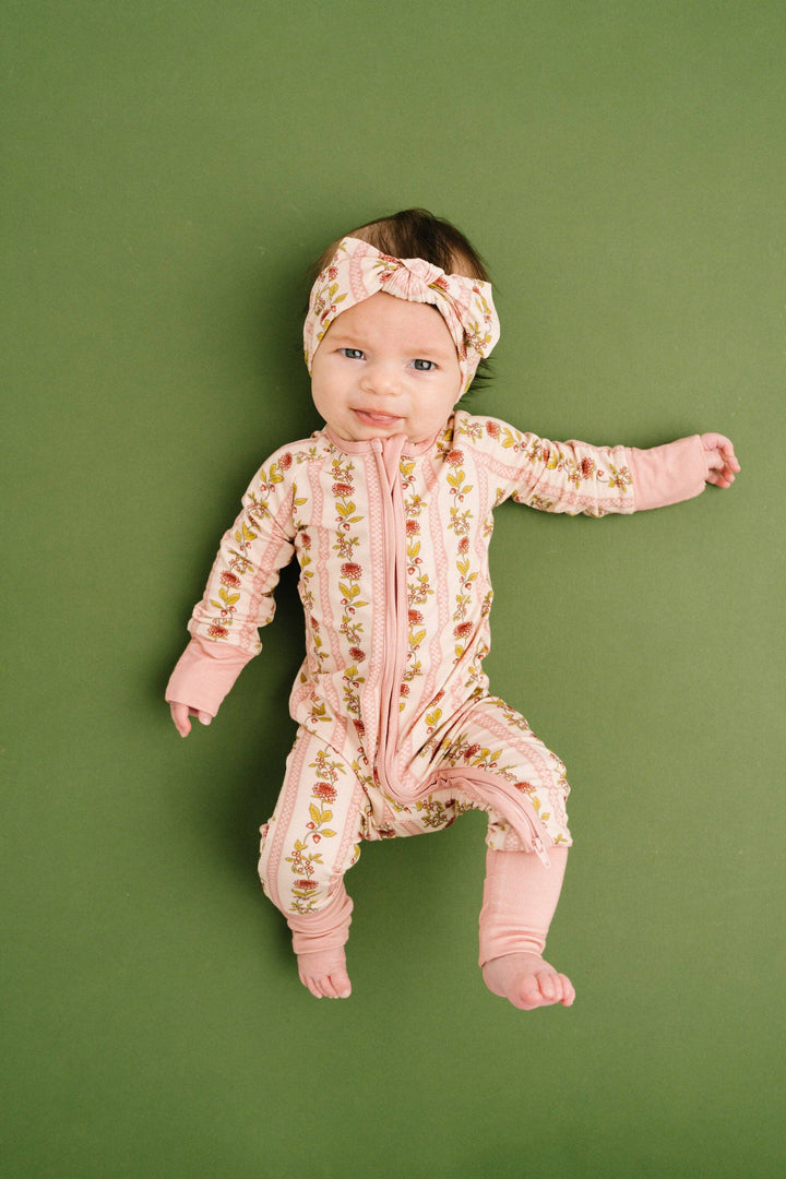 Vintage Floral Stripe Bamboo Sleeper