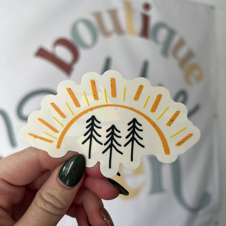 Pine Tree Vinyl Suncatcher Decals