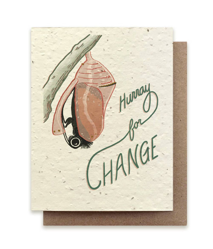 Hurray for Change Butterfly Plantable Wildflower Seed Card: No Sleeves