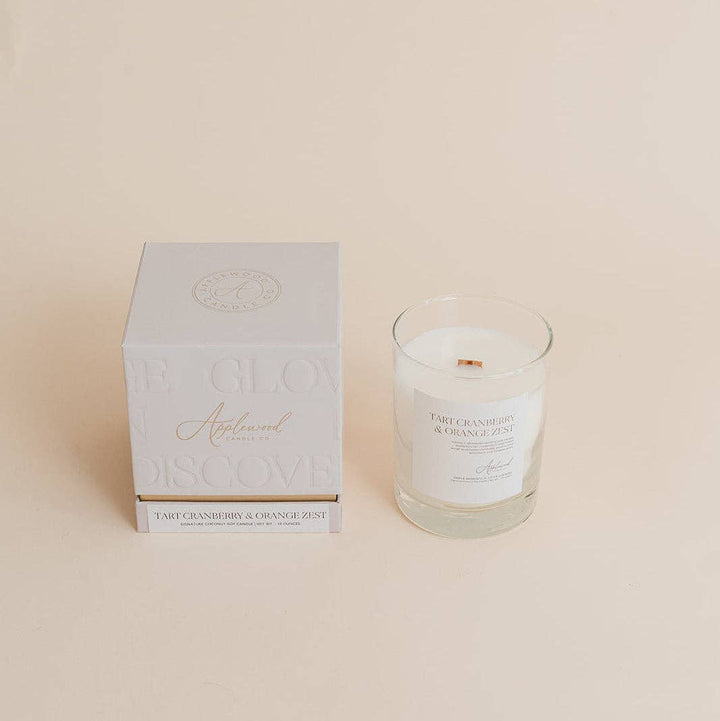 Tart Cranberry &amp; Orange Zest Luxury Candle, Made in Michigan
