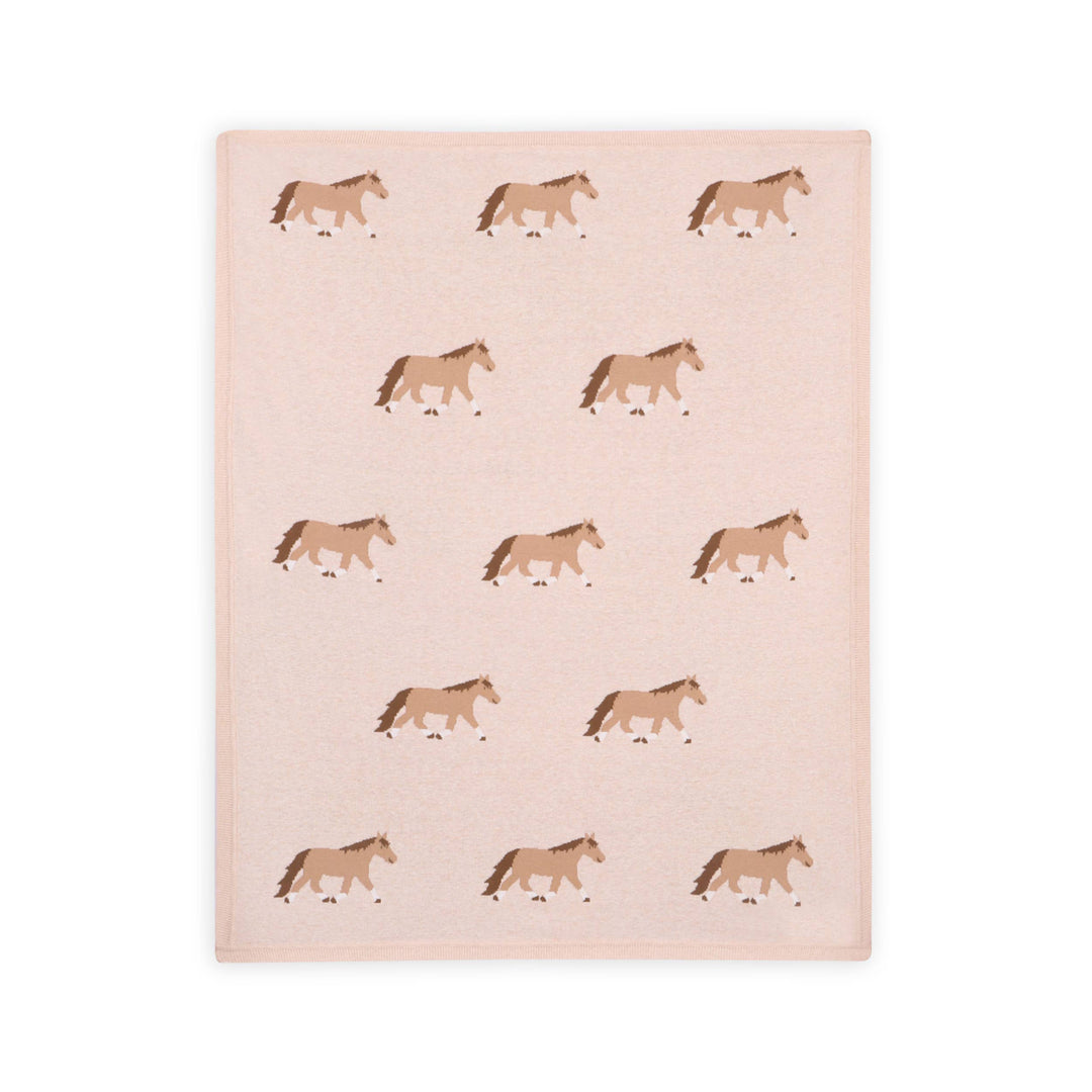 Pony Snuggles Organic Cotton Knit Blanket