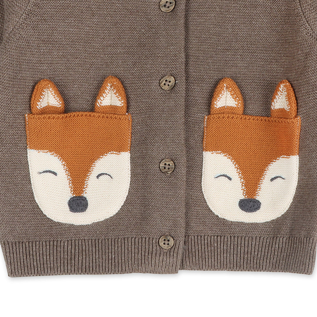 Fox Baby Knit Cardigan