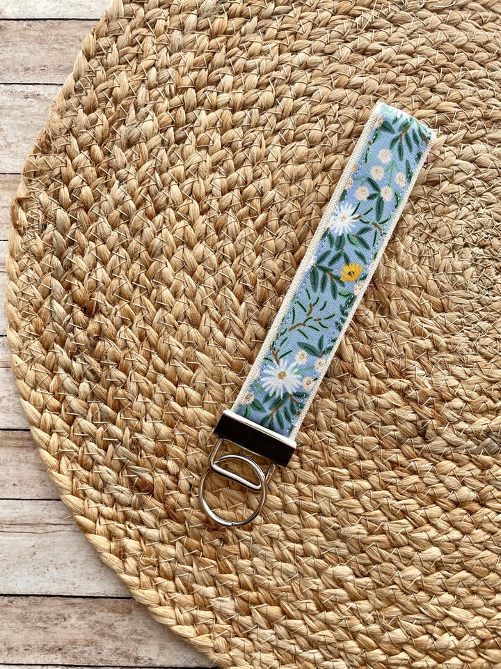 Rifle Paper Co. Daisy Fields Blue Keychain Wristlet