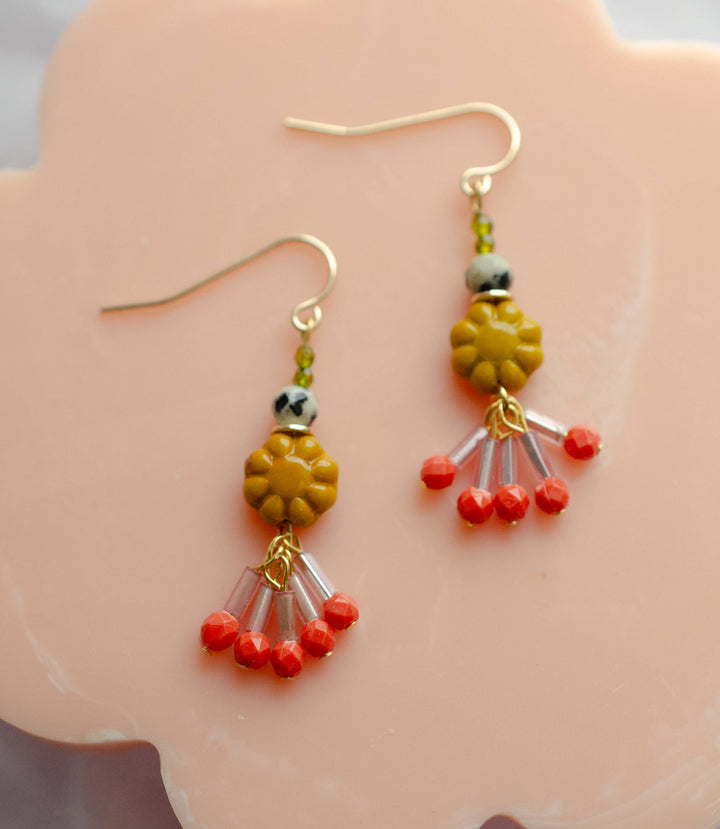 Marigold Gold Fill Dangle Earrings